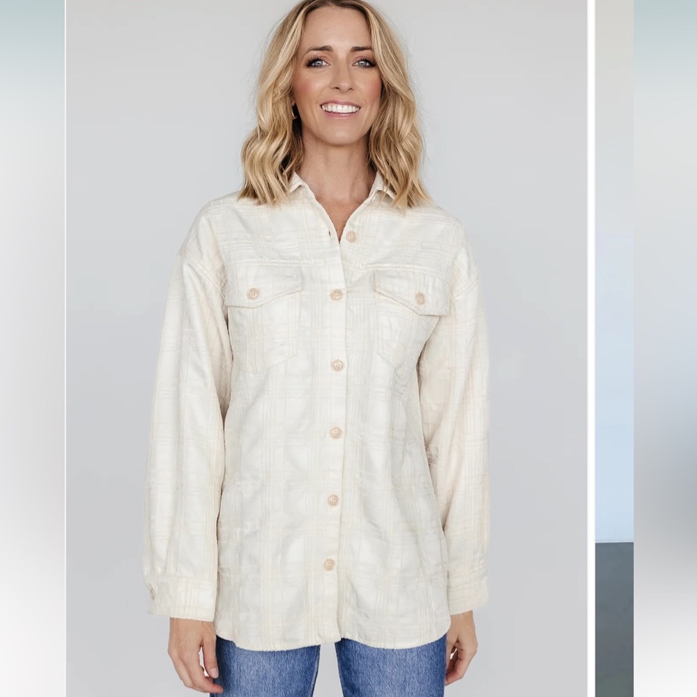 Cream Joanna Plaid Shacket